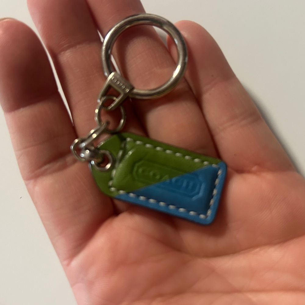 Coach Green and Blue Key Holder
